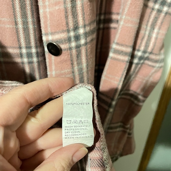 Judson & Co Shacket Jacket women’s pink plaid - Picture 4 of 4